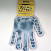Продажа перчатки (х/б с пвх) 5 ниток белые //10 в Альметьевске  в интернет-магазине Vseizdereva