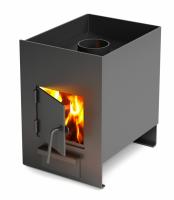 Продажа печь банная эконом-класса "двушечка", 6мм, антрацит (тмф) в Альметьевске  в интернет-магазине Vseizdereva
