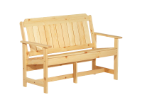 Продажа скамейка садовая со спинкой (лиственница) 1375х550х920 "дачная" в Альметьевске  в интернет-магазине Vseizdereva