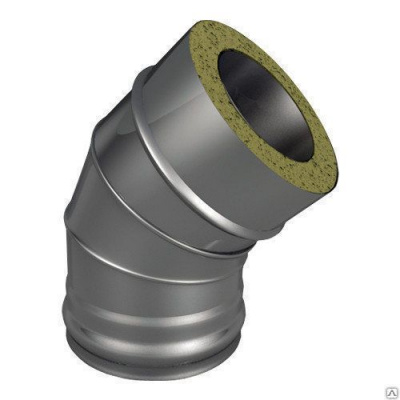 Продаем отвод сэндвич (нерж.430) d120/180х0,8/0,5х45° (теплов и сухов) в Альметьевске по доступным ценам.